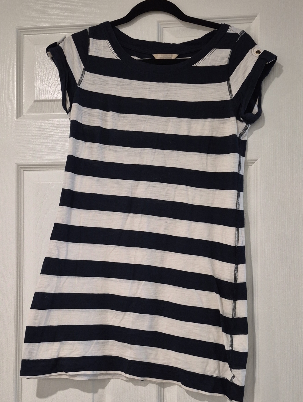 Banana Republic Navy and White Striped Mini Dress